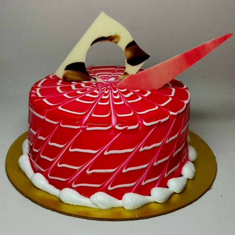 Strawberry Zebra Cake for birthday & anniversary